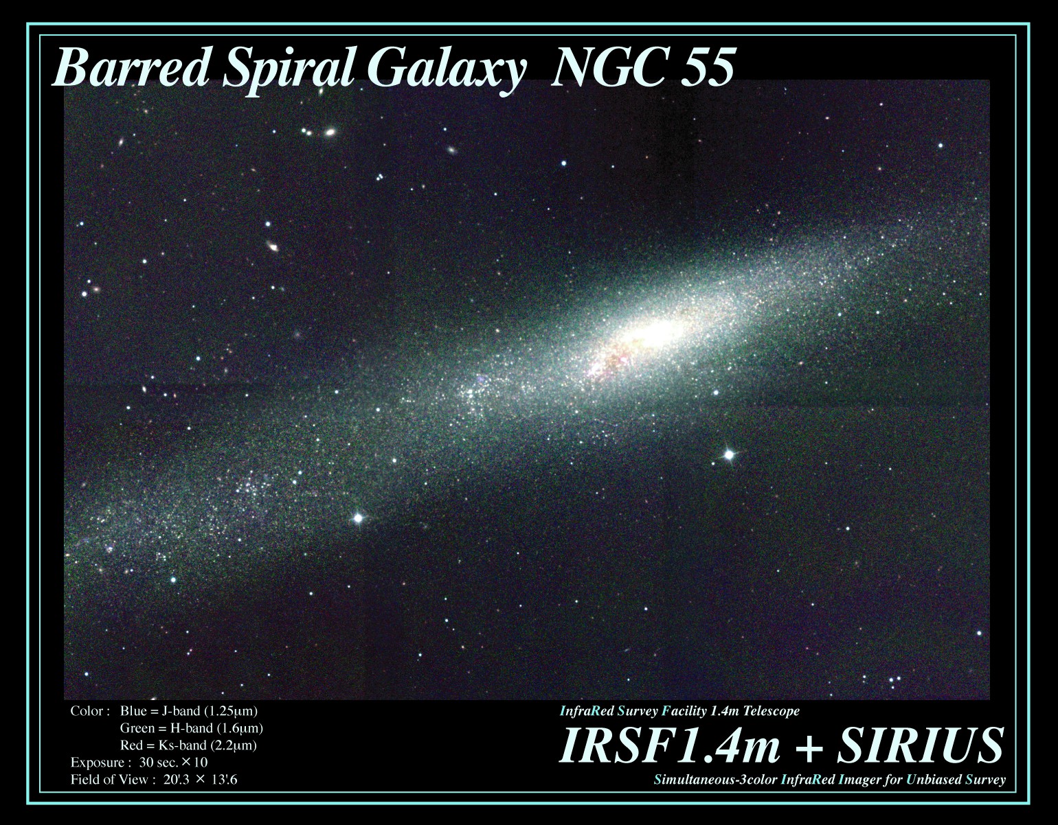 Barred Spiral Galaxy  NGC55